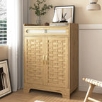 Coffee Bar Cabinet Buffet Sideboard with Drawer and Adjustable Shelf