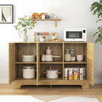 Coffee Bar Cabinet Buffet Sideboard with Drawer and Adjustable Shelf
