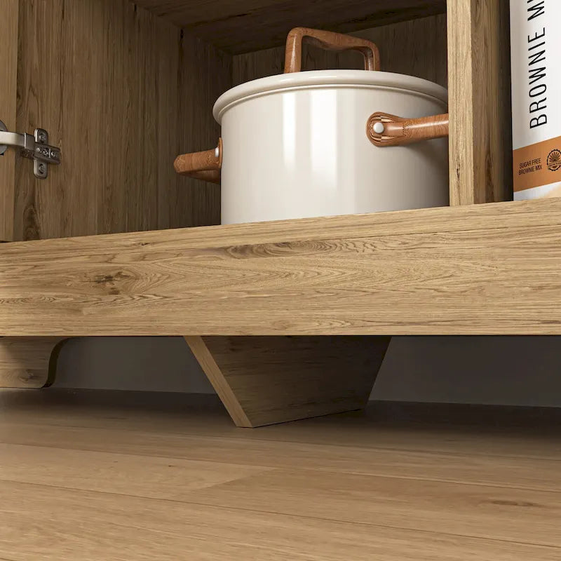 Coffee Bar Cabinet Buffet Sideboard with Drawer and Adjustable Shelf