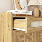 Coffee Bar Cabinet Buffet Sideboard with Drawer and Adjustable Shelf