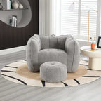Roomfitters Soft Bean Bag Chair with High Resilient Foam Chips for Living Room