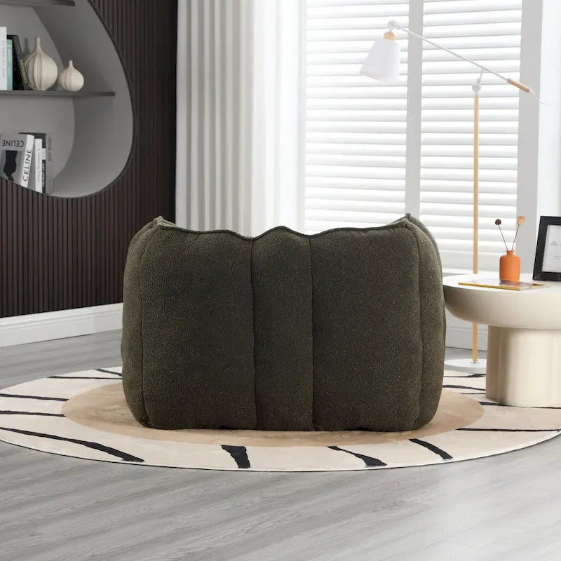 Roomfitters Soft Bean Bag Chair with High Resilient Foam Chips for Living Room