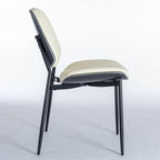 Dining Chairs Set of 2,Mid Century Modern Retro Faux Leather Chair
