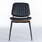 Dining Chairs Set of 2,Mid Century Modern Retro Faux Leather Chair
