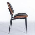 Dining Chairs Set of 2,Mid Century Modern Retro Faux Leather Chair