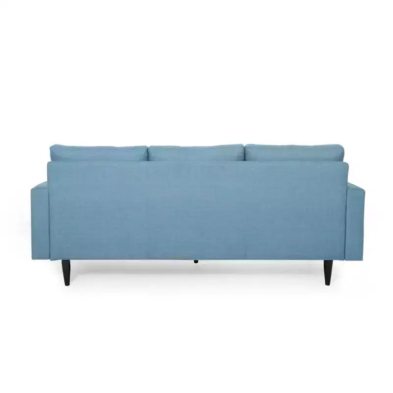 GDFStudio Cancun 82.75 Upholstered and Rubberwood 3 Seater Sofa