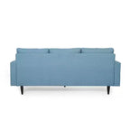 GDFStudio Cancun 82.75 Upholstered and Rubberwood 3 Seater Sofa