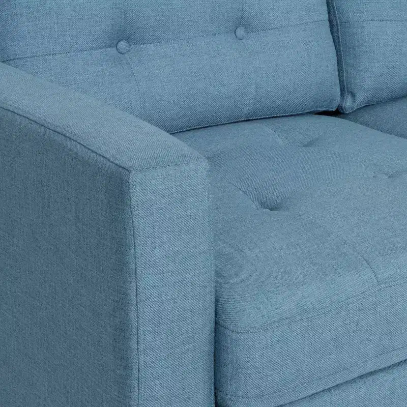 GDFStudio Cancun 82.75 Upholstered and Rubberwood 3 Seater Sofa