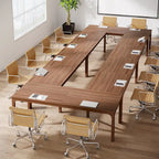 Table de conférence/réunion/séminaire professionnelle de 1,98 m pour 8 à 12 personnes (Lot de 2)