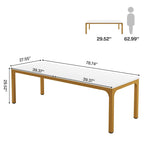 Table de conférence/réunion/séminaire professionnelle de 1,98 m pour 8 à 12 personnes (Lot de 2)