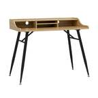 Calico Designs Woodford 45 Wide Modern, Secretary, Writing, Desk with Low Storage Hutch and Metal Tapered Legs