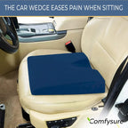 Coussin de siège de voiture ComfySure - Mousse à mémoire de forme ferme - Soulagement de la douleur