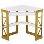 Javlergo Corner Desk with Keyboard Tray, Study Writing Computer Table for College Dorm Home Office