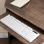 Javlergo Corner Desk with Keyboard Tray, Study Writing Computer Table for College Dorm Home Office