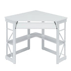 Javlergo Corner Desk with Keyboard Tray, Study Writing Computer Table for College Dorm Home Office