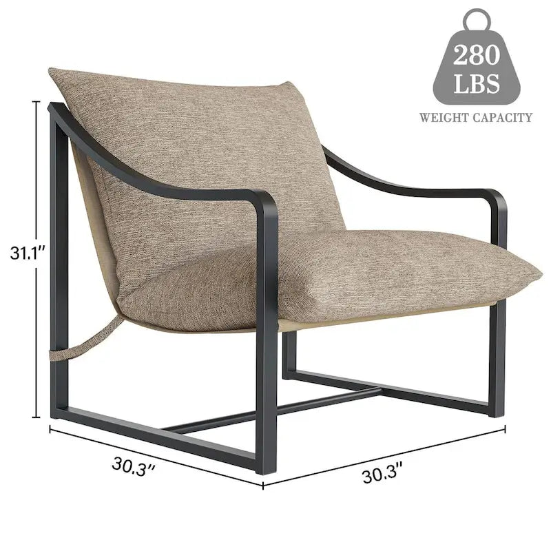 Modern Sling Accent Chair