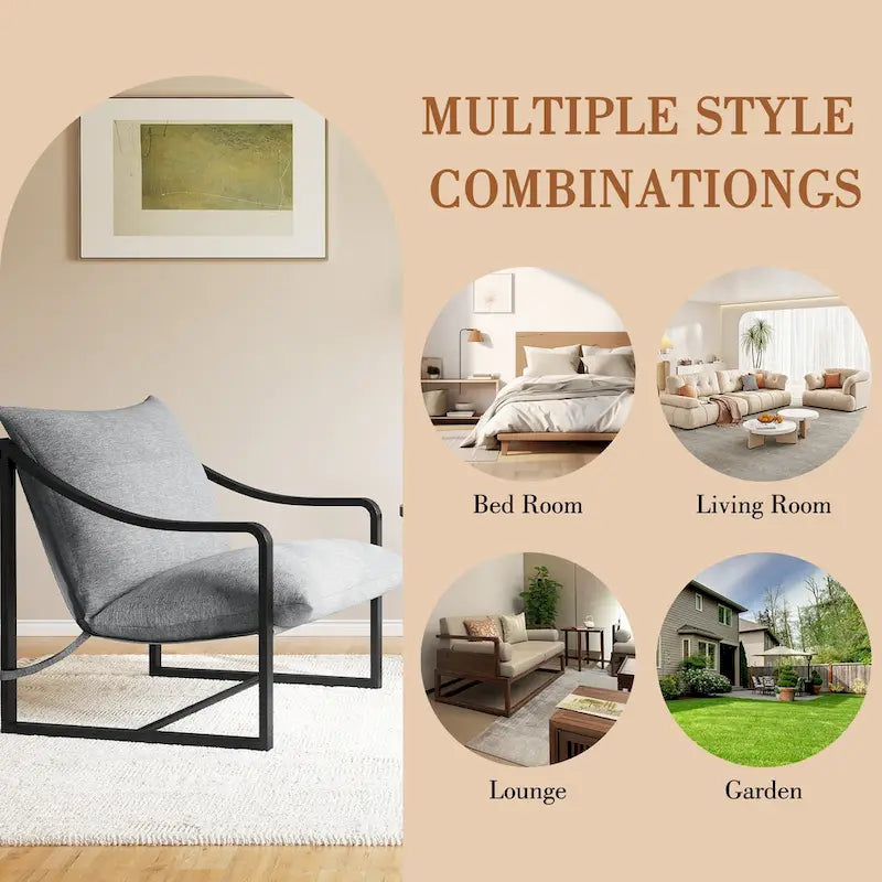 Modern Sling Accent Chair