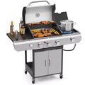R.W. FLAME BBQ Gas Grill  34,000 BTU Propane, Enamel Grates, Removable Grease Tray, Ideal for Outdoor Cooking, Camping, Backyard, Patio & Deck