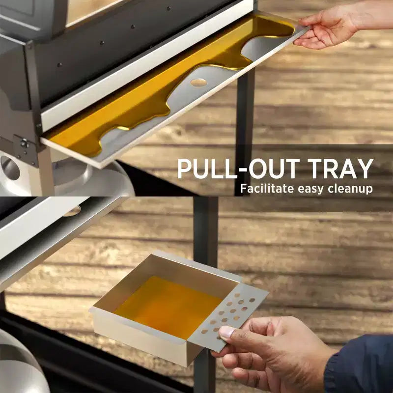 R.W. FLAME BBQ Gas Grill  34,000 BTU Propane, Enamel Grates, Removable Grease Tray, Ideal for Outdoor Cooking, Camping, Backyard, Patio & Deck