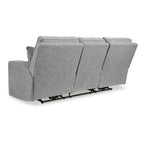 Signature Design by Ashley Biscoe Pewter Power Reclining Sofa - 88 W x 43 D x 42 H
