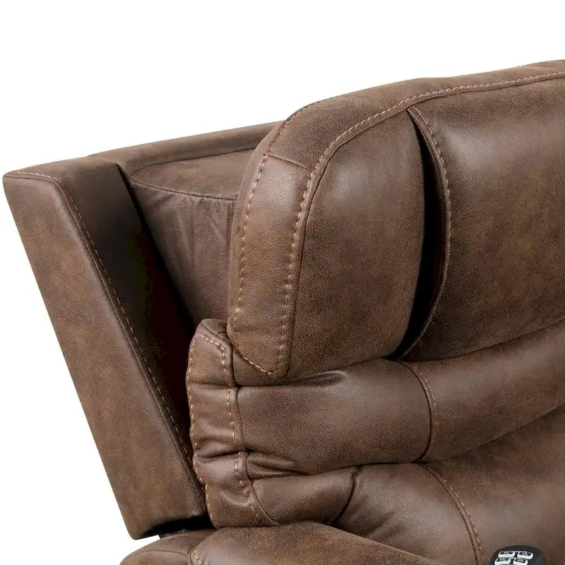 Furniture of America Wes Power Lift Dual Motor Recliner with Massage, Hidden Storage and Footrest Extension