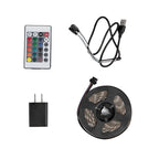 White Wall Mounted Floating TV Stand with 16-Color LED Lights for 65 Inch TV