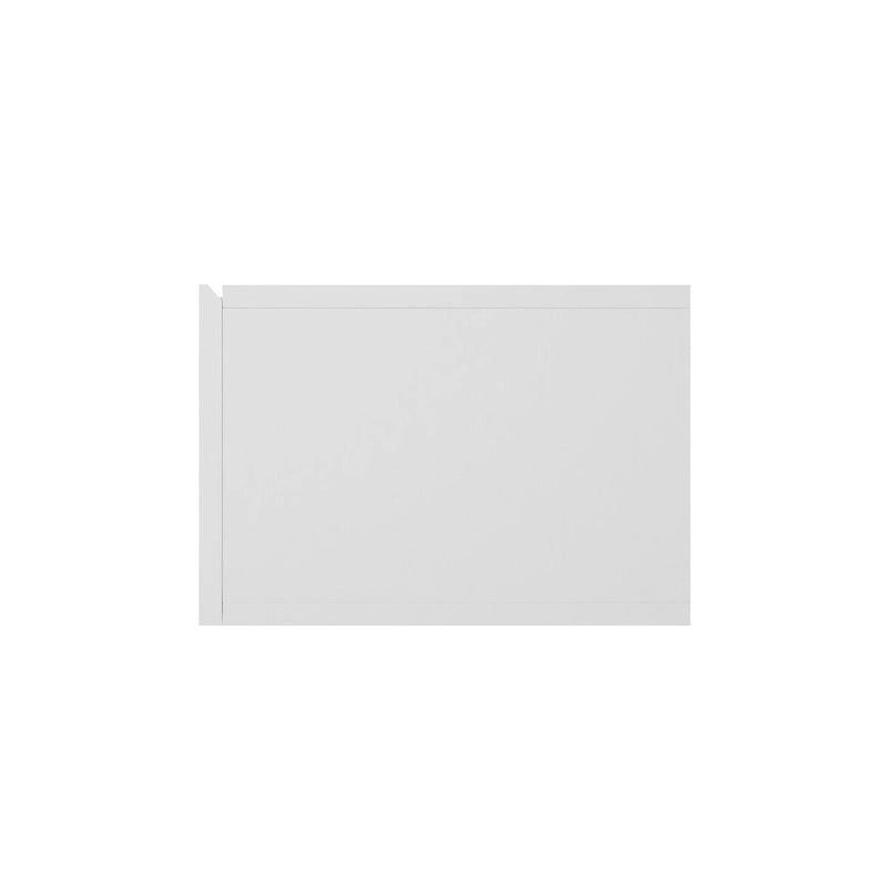 White Wall Mounted Floating TV Stand with 16-Color LED Lights for 65 Inch TV