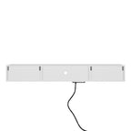White Wall Mounted Floating TV Stand with 16-Color LED Lights for 65 Inch TV