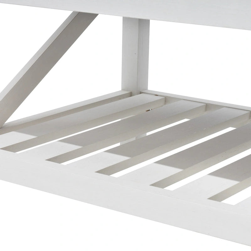 VredHom Coffee Table Center Table Tea Table with Shelf - 18.1 in H x 40.2 in W x 22 in D