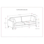 WyndenHall 90 Lana Mid Century Sofa