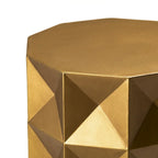 Table d'appoint ou tabouret d'appoint géométrique en or antique Glitzhome 17H - 14L x 14W x 17H