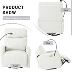 270Power Swivel Rocker Recliner Chair, Electric Glider Reclining Sofa with USB Ports,Power Swivel Glider