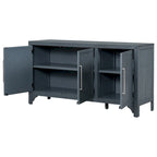 Wood Storage Cabinet Sideboard with Adjustable Shelves and 3 Doors