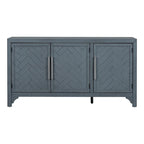 Wood Storage Cabinet Sideboard with Adjustable Shelves and 3 Doors