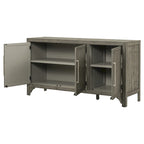 Wood Storage Cabinet Sideboard with Adjustable Shelves and 3 Doors