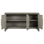 Wood Storage Cabinet Sideboard with Adjustable Shelves and 3 Doors