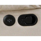Canapé inclinable manuel en velours avec port USB