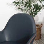 Glitzhome Lot de 4 Fauteuils de Salle à Manger d'Appoint en Similicuir Cousu de Style Mid-Century