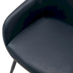 Glitzhome Lot de 4 Fauteuils de Salle à Manger d'Appoint en Similicuir Cousu de Style Mid-Century