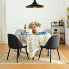 Glitzhome Lot de 4 Fauteuils de Salle à Manger d'Appoint en Similicuir Cousu de Style Mid-Century