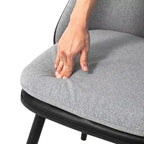 Glitzhome Lot de 4 Fauteuils de Salle à Manger d'Appoint en Similicuir Cousu de Style Mid-Century
