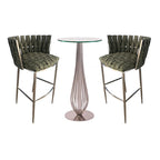 Pub Table with Bar Stools 30 Height Matching Barcelona 3Pc Set