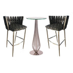 Pub Table with Bar Stools 30 Height Matching Barcelona 3Pc Set
