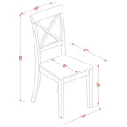 East West Furniture – Ensemble de 3 pièces de salle à manger moderne – Une table de cuisine ronde avec piédestal et 2 chaises de salle à manger, chêne