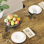 Dining Table Set with Bench, 3 Pieces Dining Furniture Set Kitchen Table Set for Kitchen, Dining Room, Living Room
