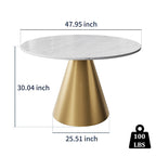 Table à manger ronde 48 pouces