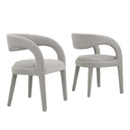Pinnacle Boucle Chaises de salle à manger rembourrées — Lot de deux