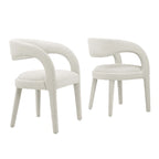 Pinnacle Boucle Chaises de salle à manger rembourrées — Lot de deux