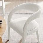 Pinnacle Boucle Chaises de salle à manger rembourrées — Lot de deux