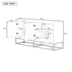 Modern Sideboard with Unique Support Legs and Adjustable Shelves